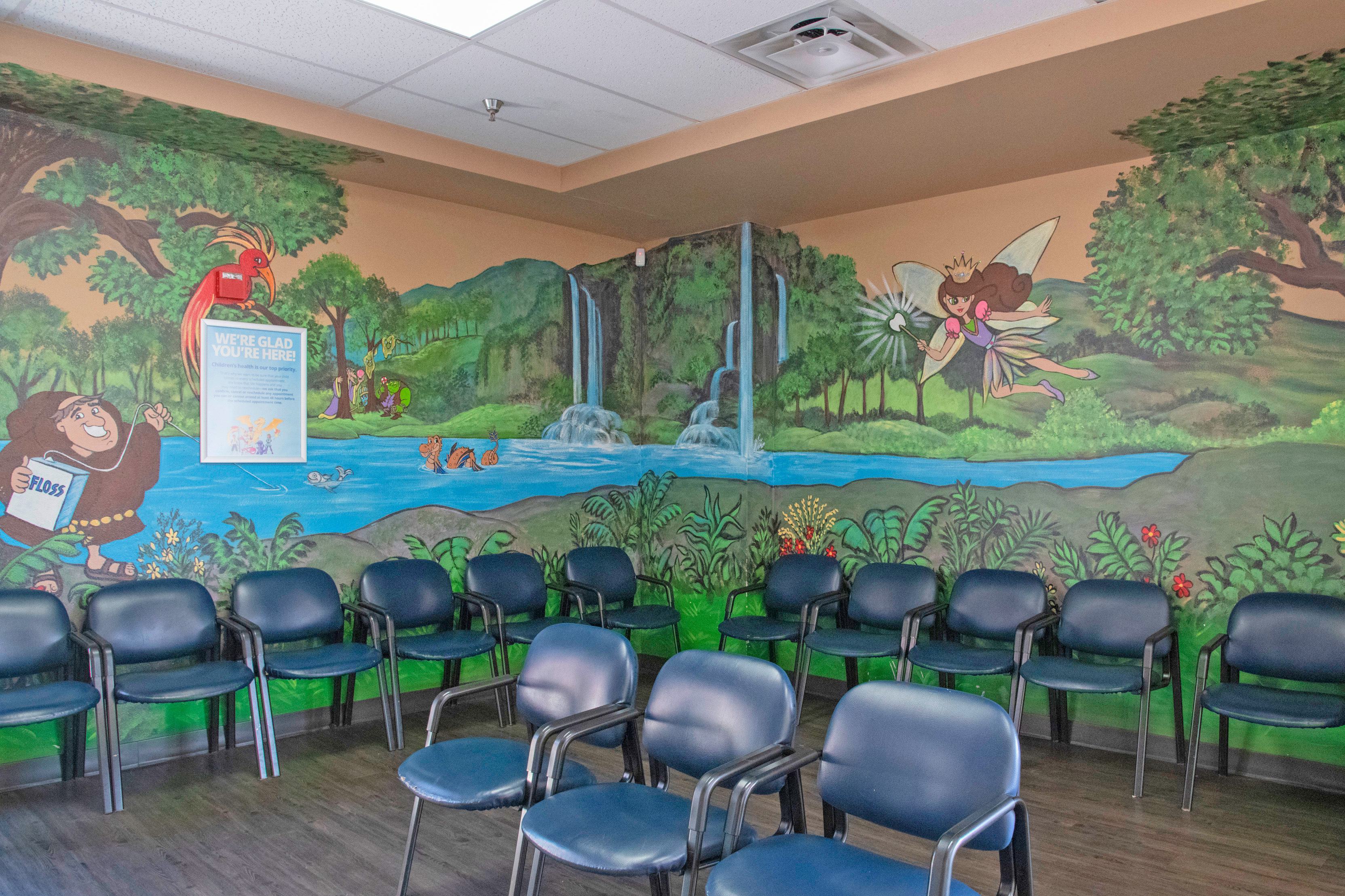 waiting room at an orthodontic office in Denver
