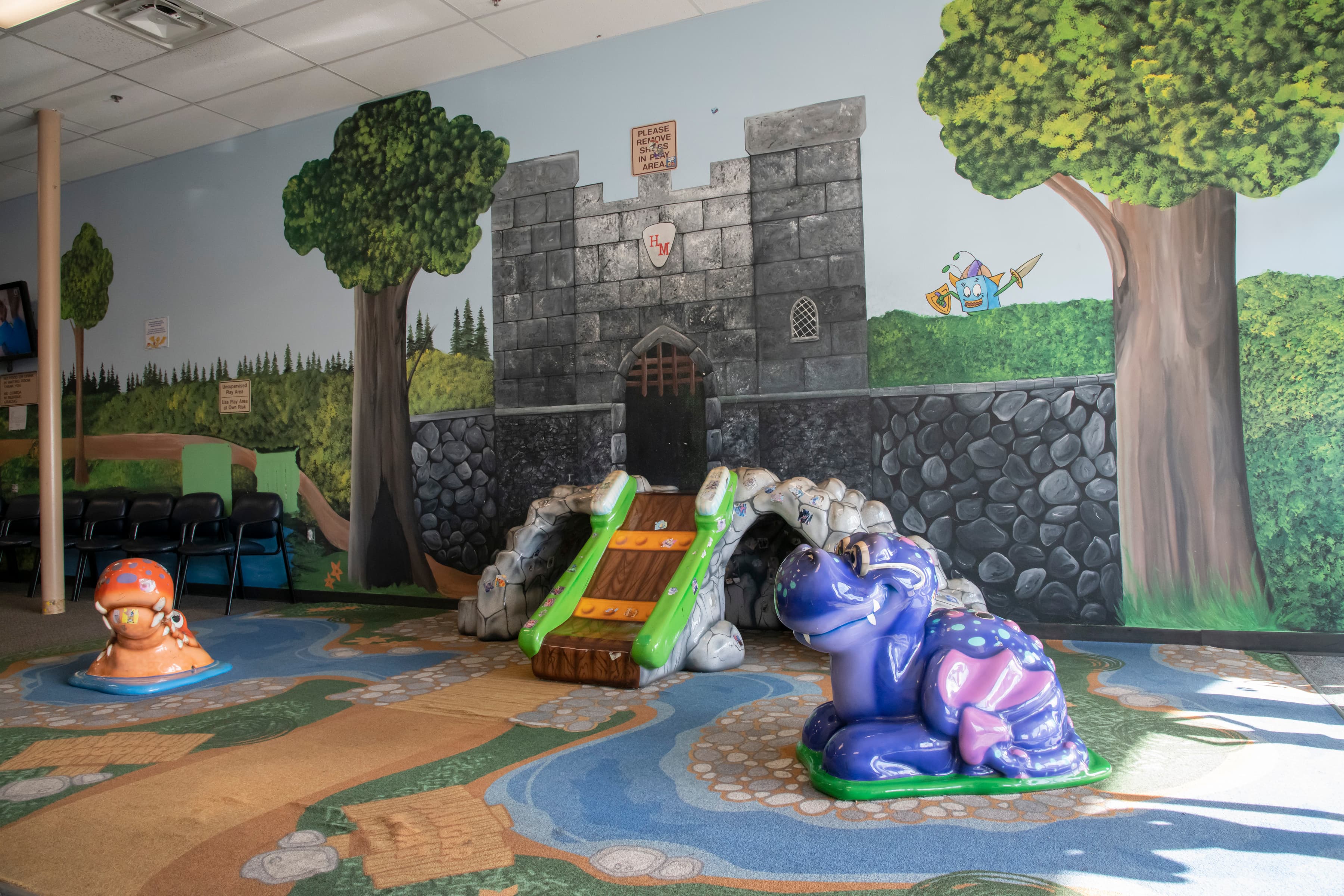children's play area inside a dental office