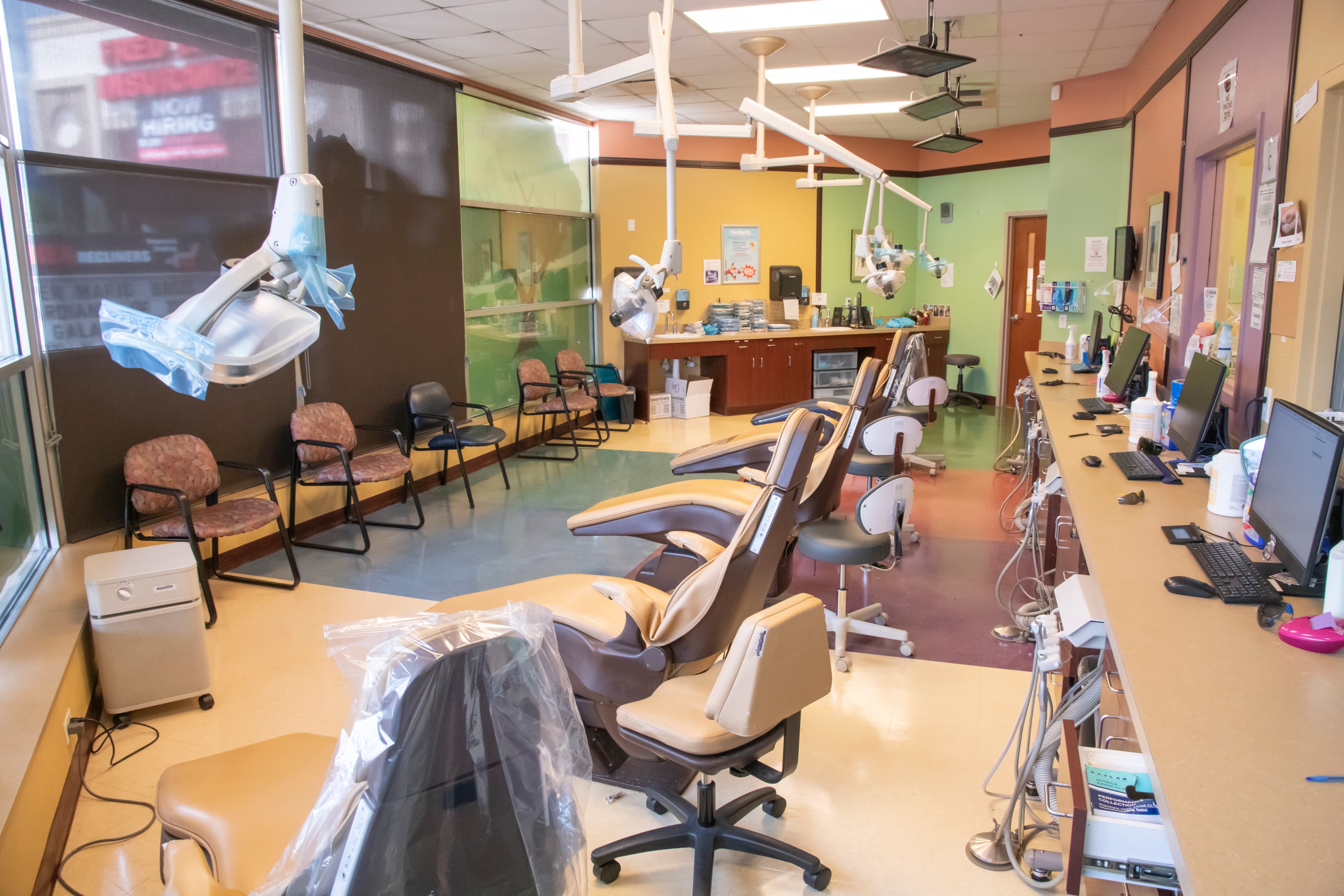 operatory area at a pediatric dental care office