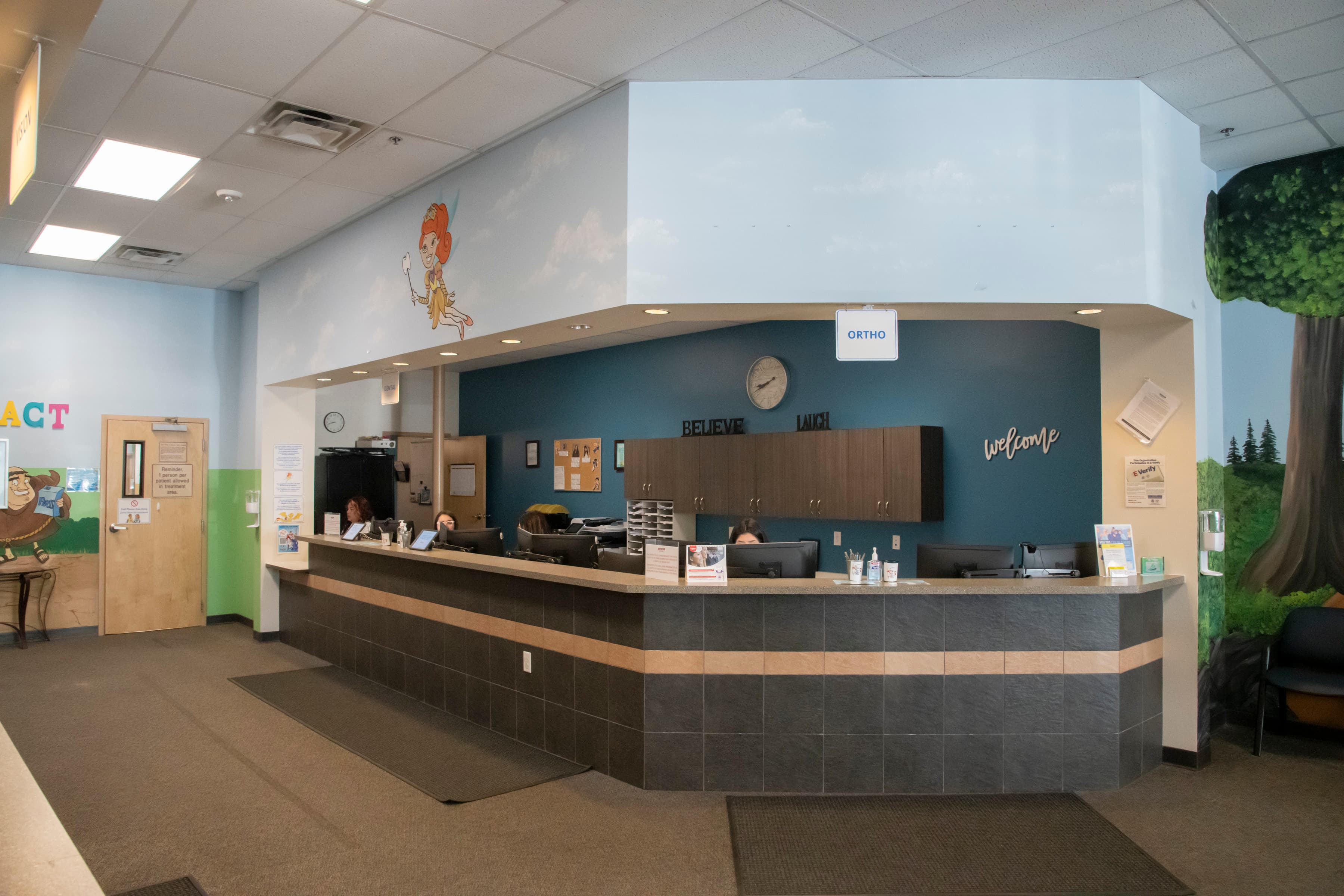 dental and orthodontic office reception area