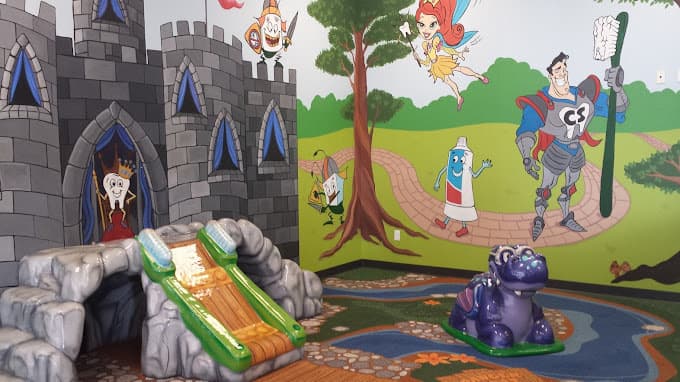 Kids dental office interior playground